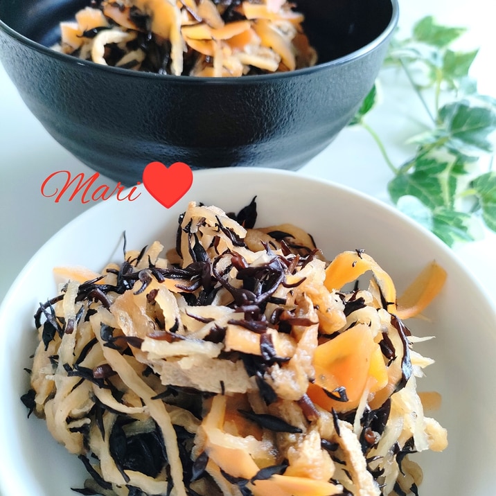 切り干し大根と芽ひじきの煮物